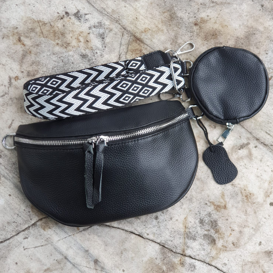 Echtleder Bauchtaschen Weiß