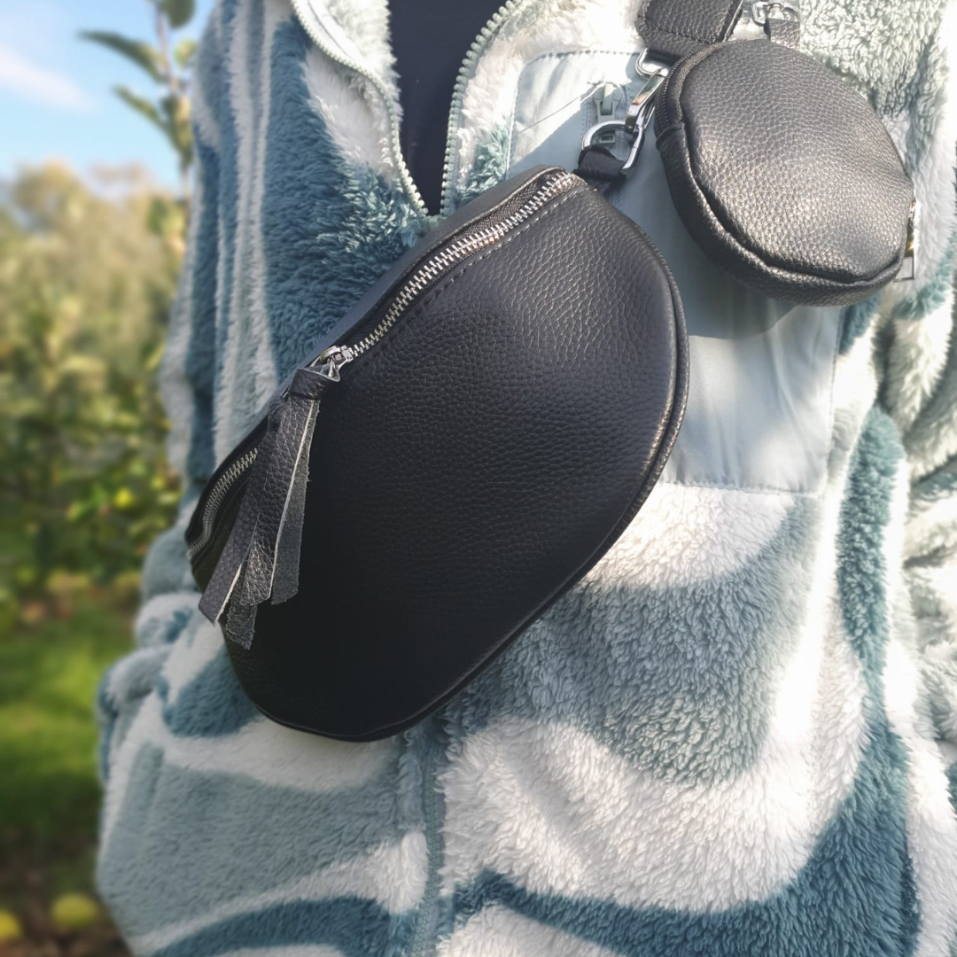 Echtleder Bauchtaschen Weiß