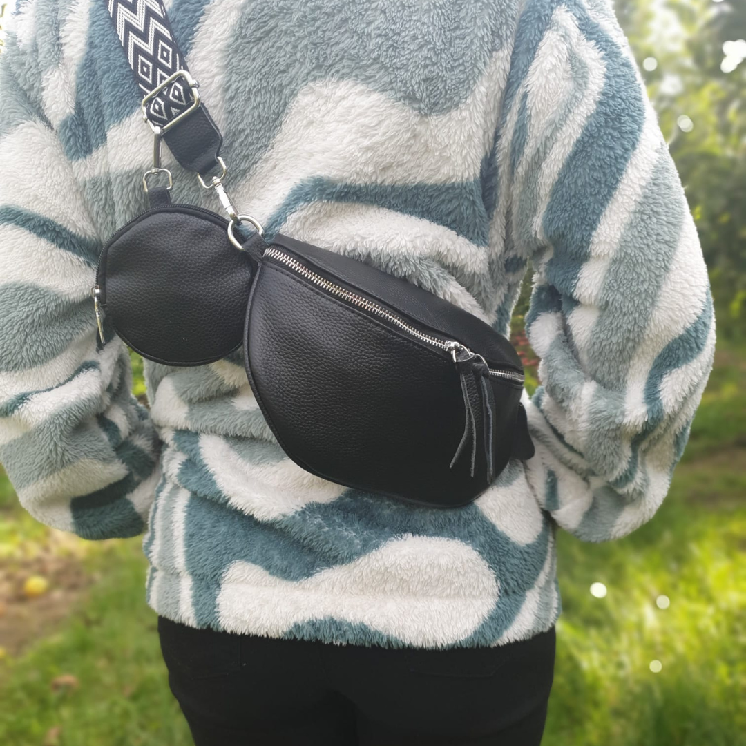 Echtleder Bauchtaschen Weiß
