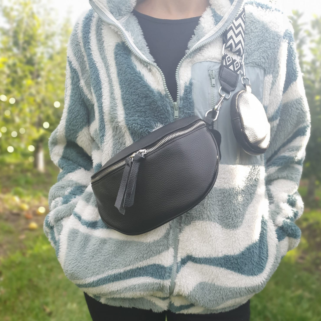 Echtleder Bauchtaschen Weiß
