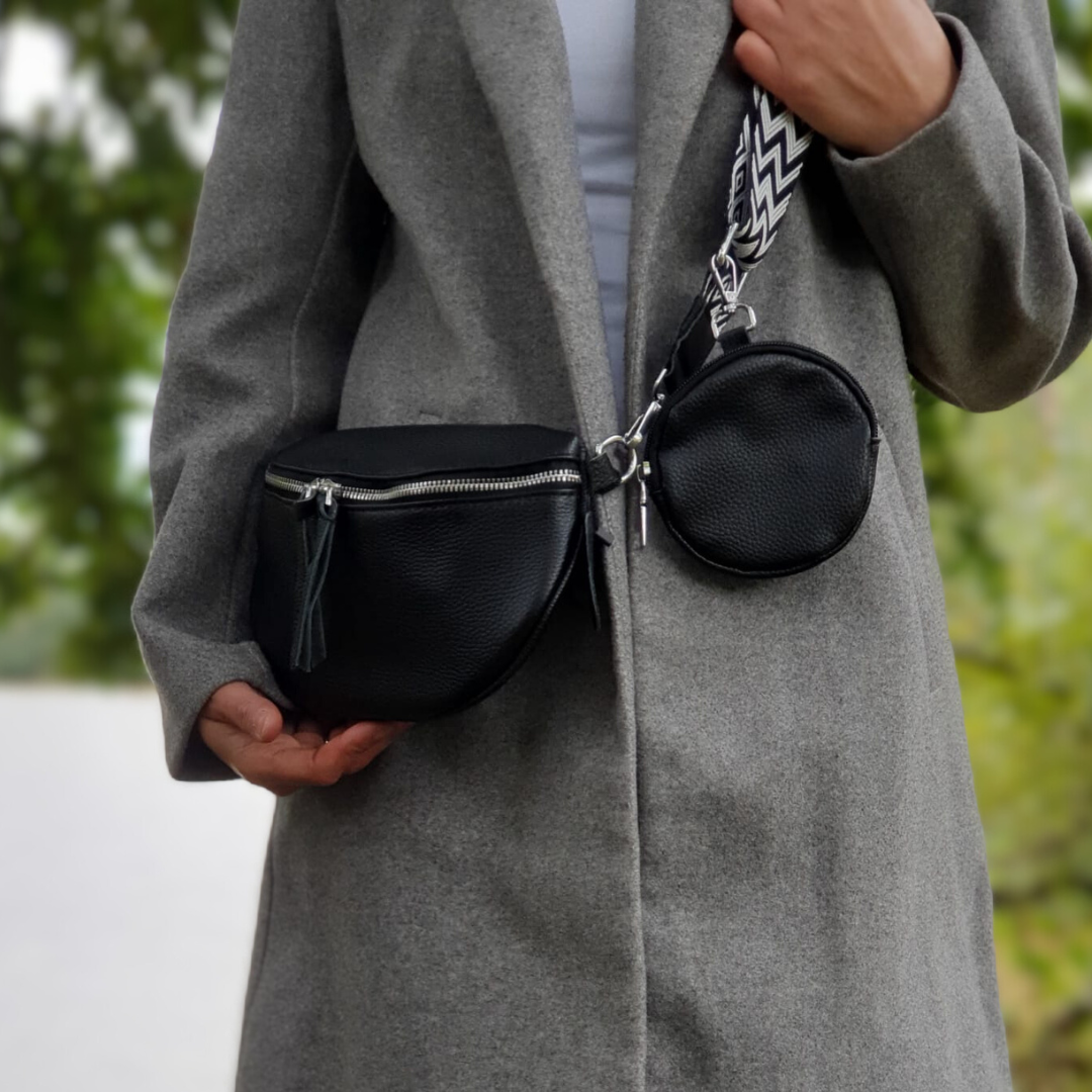 Echtleder Bauchtaschen Weiß