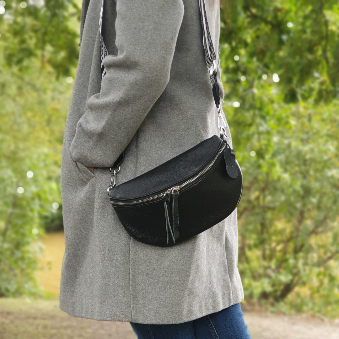 Echtleder Bauchtaschen Weiß