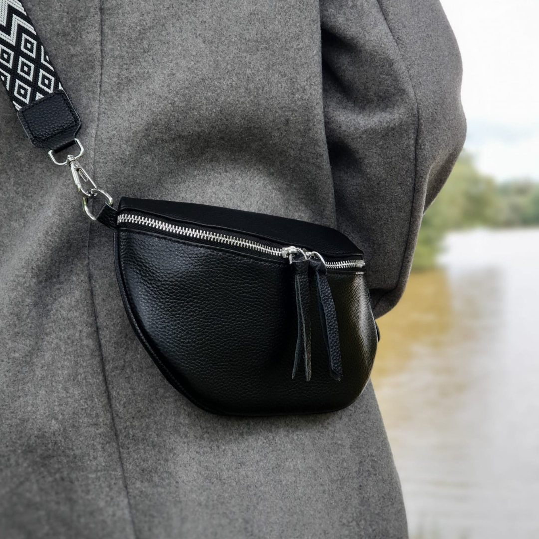 Echtleder Bauchtaschen Weiß