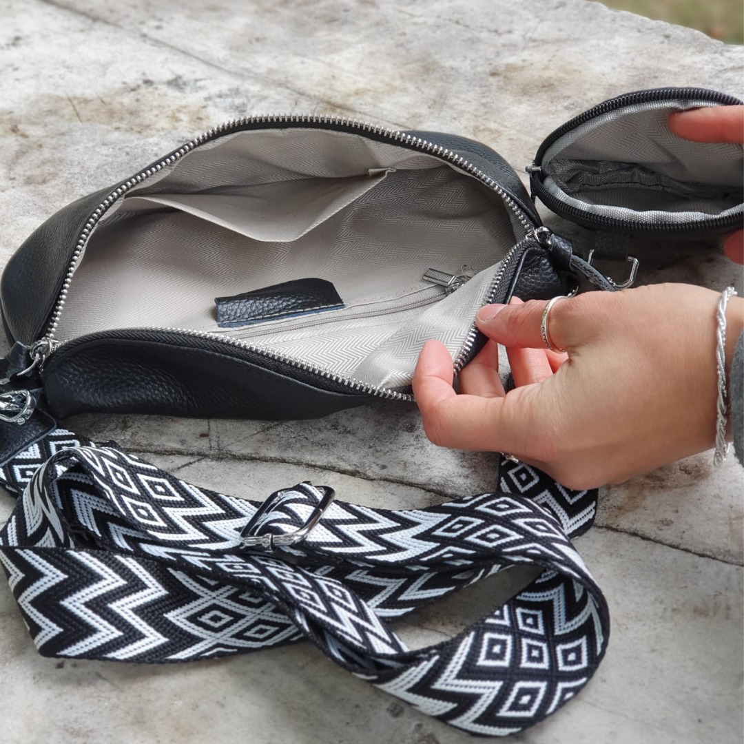 Echtleder Bauchtaschen Weiß