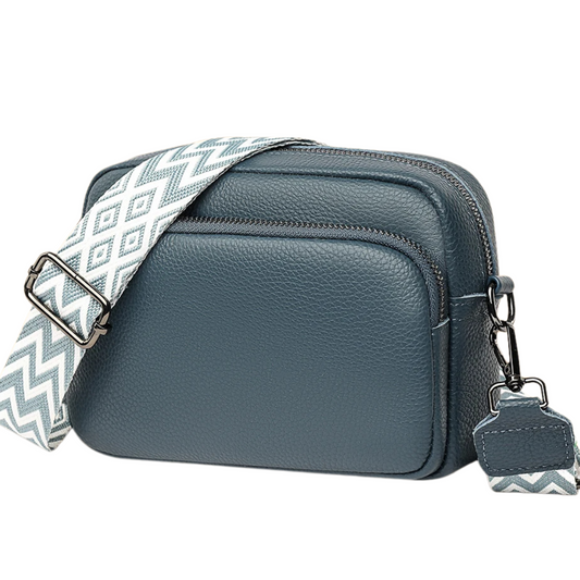 Echtleder Hobo Umhängetasche Blau