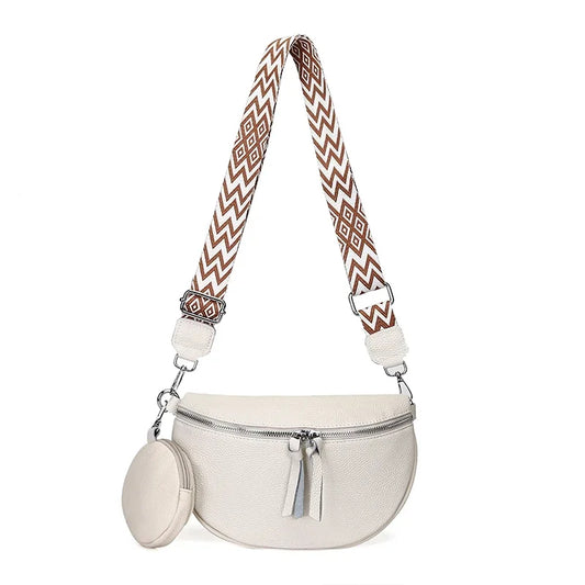Echtleder Bauchtaschen Weiß