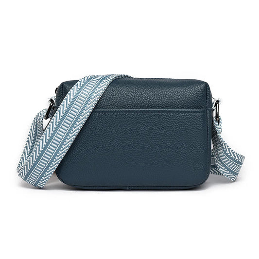 Echtleder Schulter Umhängetasche Blau